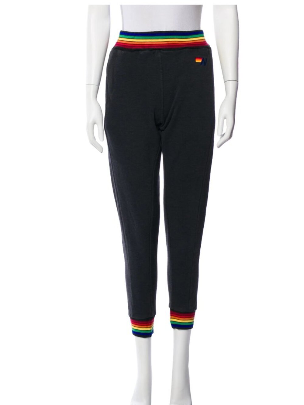 Aviator Nation Striped Embroidered Accent Sweatpants